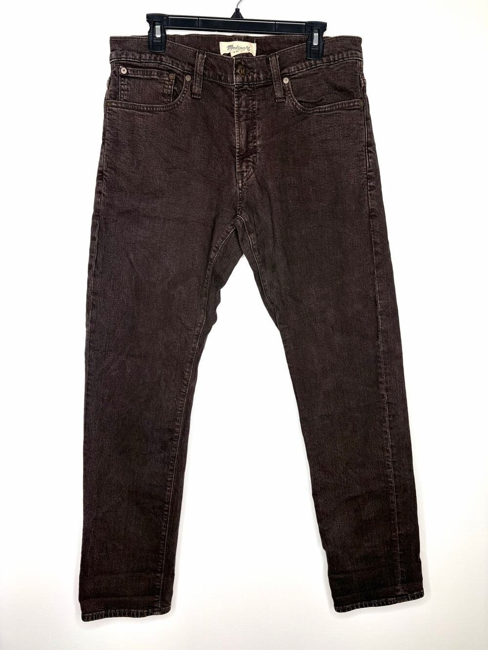 Madewell Men's Garment-Dyed Slim Jeans 31x32 Roasted Espresso Preppy Casual Fall